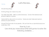 DNA and Heredity - Family Traits