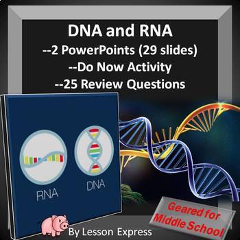 Preview of DNA and RNA Mini Bundle -- PowerPoints, Notes, Review Questions, Activity