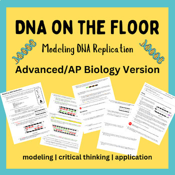 Preview of DNA on the Floor- Advanced/AP Bio DNA Replication Modeling (Best Seller)