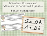 D'Nealian Cursive and Manuscript Combined Alphabet Line + 