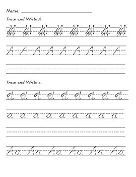 D'Nealian Handwriting Worksheets by Lauren Woods | TpT
