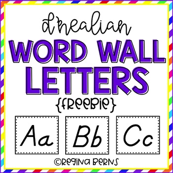 Preview of D'Nealian Word Wall Letters