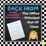 DO NOW Back From The Office & Principal | Classroom Manage
