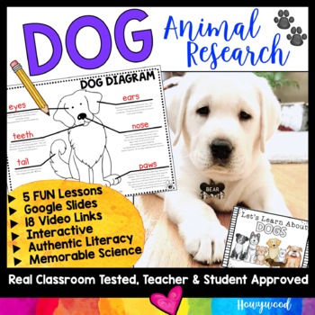 Preview of DOGS . 5 days of engaging animal research w/ video links, literacy, science