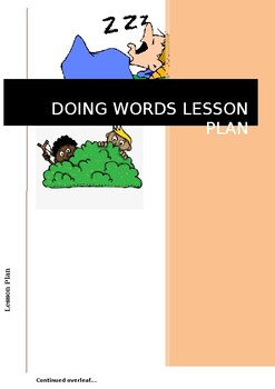 Preview of DOING WORDS LESSON PLAN