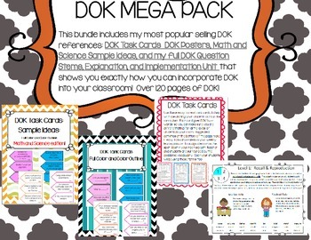 Preview of DOK (Depth of Knowledge) Task Card ********MEGA BUNDLE********