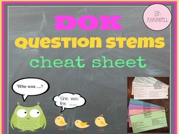 Preview of DOK Question Stems