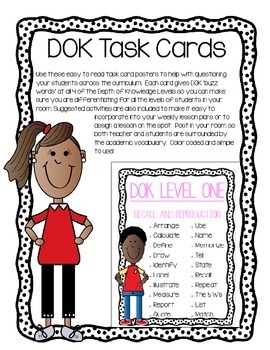 Preview of DOK Task Card Posters (Webb's Depth of Knowledge)