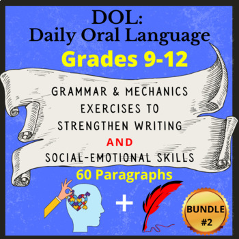 Preview of Daily Oral Language Grades 9-12 Grammar & Mechanics + Life Skills High School