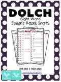 DOLCH Sight Word Student Record Sheets
