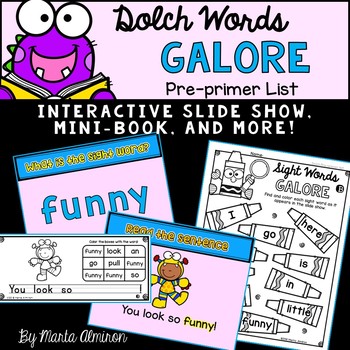 Preview of DOLCH Words Galore - {Pre-Primer List}