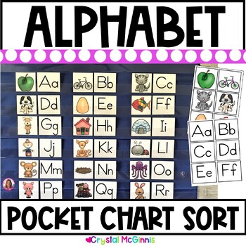 Preview of DOLLAR DEAL | Alphabet Pocket Chart Literacy Center | Beginning Sounds Activity