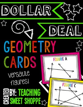Preview of {DOLLAR DEAL} Angle Figure Cards and Editable Student Answer Page