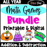 DOLLAR DEAL BUNDLE All Year Addition & Subtraction Math Ga