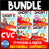 DOLLAR DEAL BUNDLE: CVC Short Vowel Decodable Sentences 