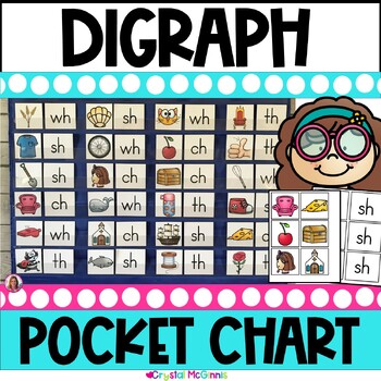 Preview of DOLLAR DEAL | Beginning Digraph Pocket Chart Center | sh ch th wh | Kindergarten