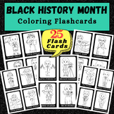 DOLLAR DEAL ! Black History Month Coloring Flash Cards | 2