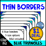 DOLLAR DEAL: Blue Triangle Borders in Letter Boom Square Size