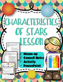 Stars Characteristics Notes Activity Slides Lesson- Space Unit