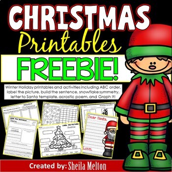 Preview of DOLLAR DEAL! Christmas Printables Man Printables, Activities,and Christmas Craft