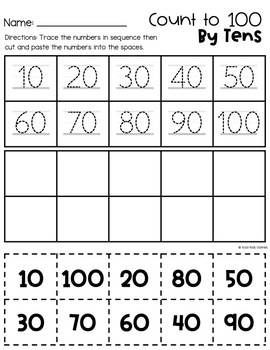 DOLLAR DEAL Counting to 100 by Tens | 100th Day of School | TPT