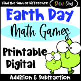 DOLLAR DEAL - Earth Day Math Games Addition & Subtraction 