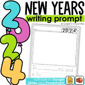 Preview of DOLLAR DEAL! | Editable New Years Writing Prompt | My Goal Is To...