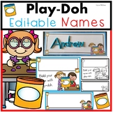 DOLLAR DEAL| Editable Play-Doh Name Mats | First Day of Sc