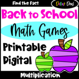 DOLLAR DEAL: Fun Back to School Math Games Multiplication 