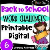 DOLLAR DEAL: Back to School Word Challenges w/ Back to Sch