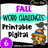 DOLLAR DEAL - Fun Fall Word Challenges Activities w/ Fall 