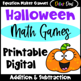 DOLLAR DEAL: Fun Halloween Math Games Addition & Subtracti