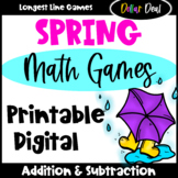 DOLLAR DEAL: Fun Spring Math Games Addition & Subtraction: