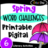 DOLLAR DEAL - Fun Spring Word Challenges Activities w/ Spr