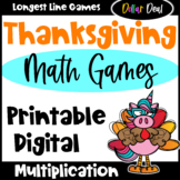 DOLLAR DEAL: Fun Thanksgiving Math Games - Multiplication 