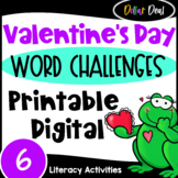 DOLLAR DEAL: Valentine's Day Word Challenges Activities w/