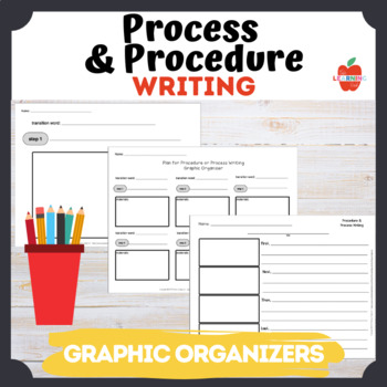 Preview of DOLLAR DEAL! Graphic Organizers Process & Procedure Writing w/ transition words