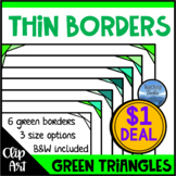 DOLLAR DEAL: Green Triangle Borders in Letter Boom Square Size