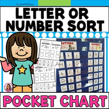 Preview of DOLLAR DEAL | Is It a Letter or Number? Pocket Chart Sort