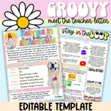 Meet the Teacher Welcome Letter EDITABLE | Groovy Vibes