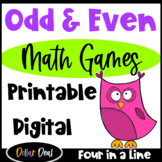 DOLLAR DEAL: Odd and Even Numbers Math Games: Printable & Digital