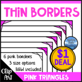 DOLLAR DEAL: Pink Triangle Borders in Letter Boom Square Size