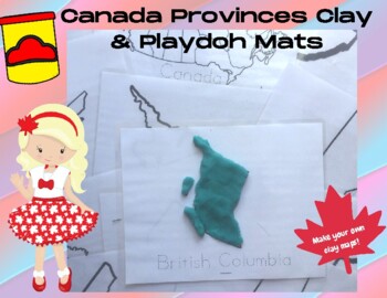 Preview of DOLLAR DEAL! Provinces of Canada Clay Dough Mats For Projects & Play
