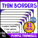DOLLAR DEAL: Purple Triangle Borders in Letter Boom Square Size