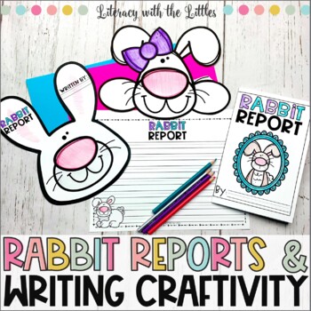 Preview of Rabbit Research Animal Report & Spring Writing Craft Easter Bulletin Board Idea