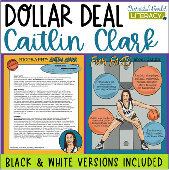 Preview of DOLLAR DEAL | Reading & Writing Activity Packet: Caitlin Clark!