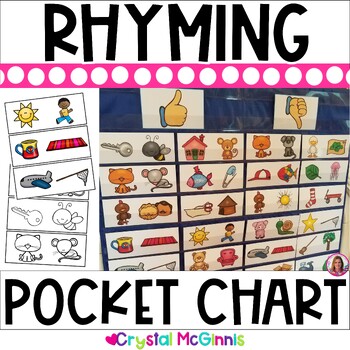 Preview of DOLLAR DEAL Rhyming Words Pocket Chart Activity Rhyming Worksheets Kindergarten