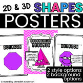 Shape Posters 2D and 3D Shapes Geometry Math Bulletin Board