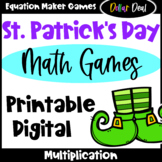 DOLLAR DEAL: St. Patrick's Day Math Games Multiplication F