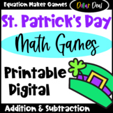 DOLLAR DEAL: St. Patrick's Math Games Addition & Subtracti